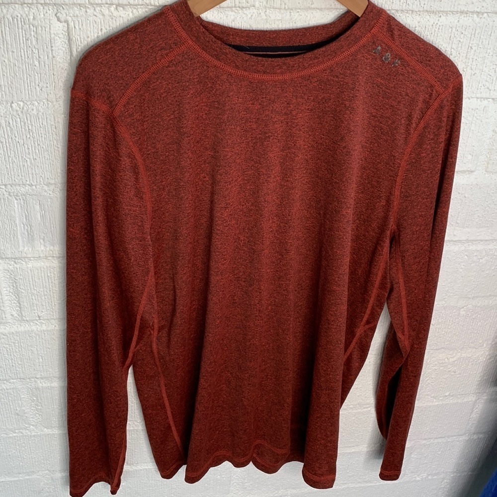 Abercrombie & Fitch Athletic Red Long Sleeve Fitness Shirt sz XL